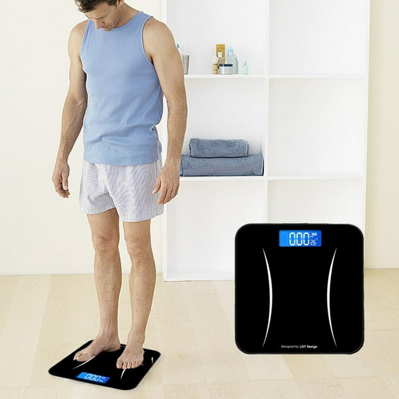 Inerposs Rechargeable Electronic Scale, Fitness Scale, Body Weight Scale, Digital Display Scale, Tempered Glass Bathroom Scale for Home Use