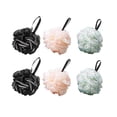 thumbnail image 1 of Inerposs Shower Loofah Sponge – Exfoliating Body Bath Puff, Soft Mesh Luffa with Hanging Loop for Women & Men – Long-Lasting, Quick-Dry, Rich Lather – Mixed, 6pc, 1 of 7