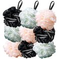 thumbnail image 1 of Inerposs Shower Loofah Sponge – Exfoliating Body Bath Puff, Soft Mesh Luffa with Hanging Loop for Women & Men – Long-Lasting, Quick-Dry, Rich Lather – Mixed, 9pc, 1 of 7
