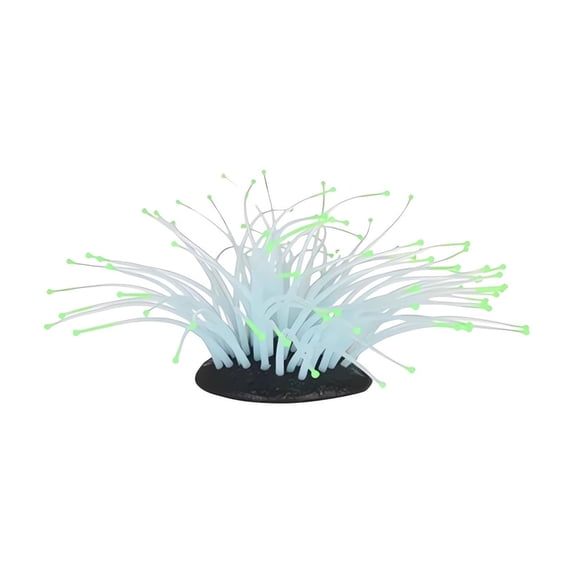 Inerposs Simulated Luminous Anemone, Aquarium Decoration, LED Light Up Anemone, Home Decor Accessory, Flexible Silica Gel Anemone