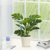 Inerposs Simulation Monstera Deliciosa, Artificial Plant Pot, Home Living Room Decoration, Fake Green Plant, Indoor Decor