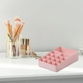 thumbnail image 1 of Inerposs Small Squares Lipstick Storage Box, Compartment Lipstick Organizer, Nail Polish Makeup Storage, Desktop Cosmetic Holder, Stylish Jewelry Storage Solution, 1 of 6