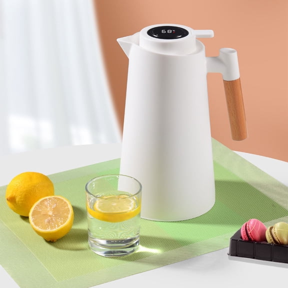Inerposs Smart Insulated Kettle, Double Glass Liner, Powerful Heat Retention, One-Button Pour, Leak-Proof Design for Home Use