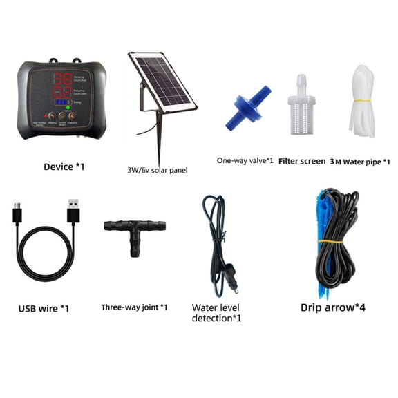 Inerposs Solar Automatic Watering System, Self-Watering Plant Device, Timer Drip Irrigation Kit, Intelligent Irrigation Solution for Busy Gardeners, Efficient Plant Care System