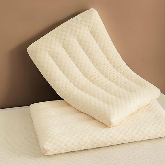 Inerposs Soy Fiber Pillow, Low Profile Pillow for Neck Support, Breathable Soft Pillow for Better Sleep, Machine Washable Sleep Aid for Back and Side Sleepers