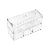 Inerposs Stackable Dustproof Storage Box, Clear Acrylic Organizer for Jewelry, Hair Accessories, Makeup and Office Supplies, Stylish and Tidy Vanity Solution