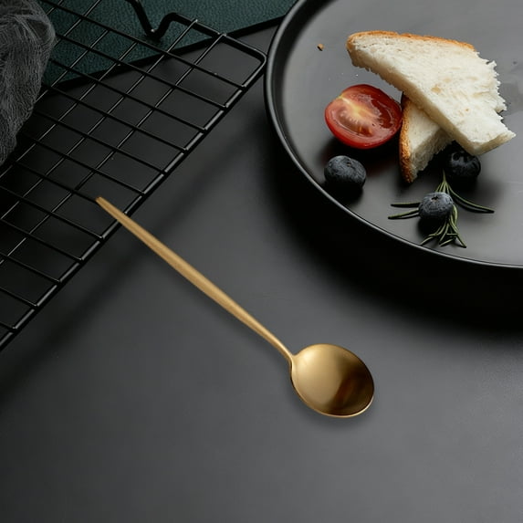 Inerposs Stainless Steel Coffee Spoon, Long-Handled Stirring Spoon, Dishwasher Safe Tea Spoon, Versatile Kitchen Utensil for Desserts, Iced Tea, Coffee, and Soups