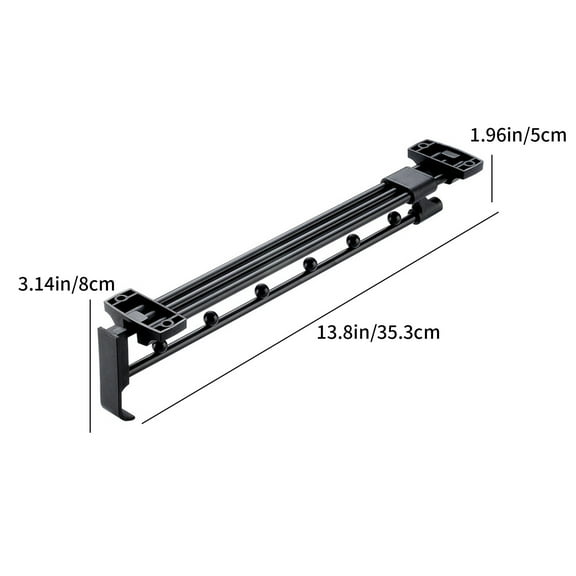 Inerposs Telescoping Pull Out Closet Rod, Retractable Clothes Drying Pole, Sliding Storage Rod for Towels, Durable Iron Hanger for Organizing Clothes, Ideal for Closet and Bathroom Use