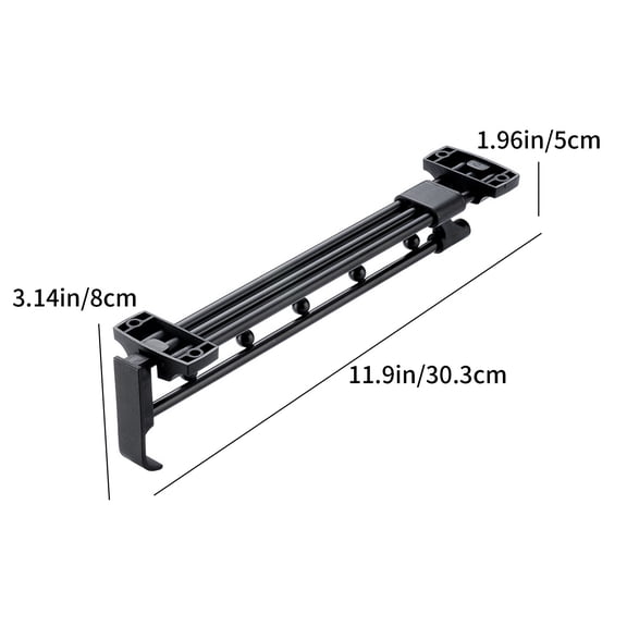 Inerposs Telescoping Pull Out Closet Rod, Retractable Clothes Drying Pole, Sliding Storage Rod for Towels, Durable Iron Hanger for Organizing Clothes, Ideal for Closet and Bathroom Use