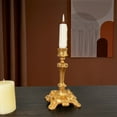 thumbnail image 1 of Inerposs Vintage Candle Holder, Gold Brass Candle Decor, Elegant Resin Candle Stand, Perfect for Home, Fireplace, Weddings and Parties, 1 of 6