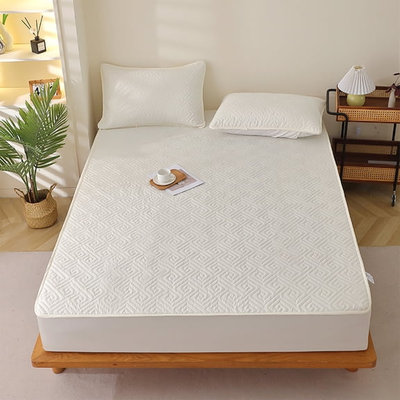 Inerposs Waterproof Mattress Protector, Thickened Cotton Bedspread, Breathable Bed Sheet, Easy Care Bedding Essential, Ideal for Fall and Winter, 70x79in