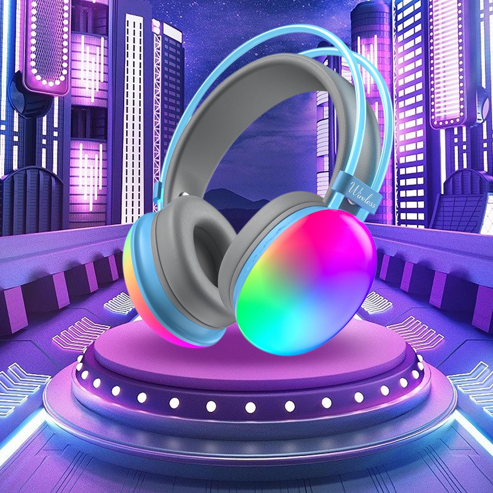 Inerposs Wireless Bluetooth Headphones with Subwoofer, Bluetooth 5.3 Technology, Foldable Design