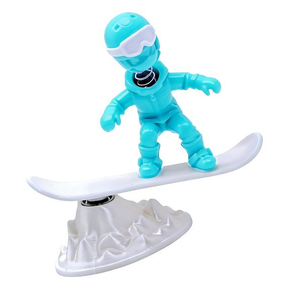 Inertia Skiing Figure Ornament with Motion Effect for Car Dashboard Decor