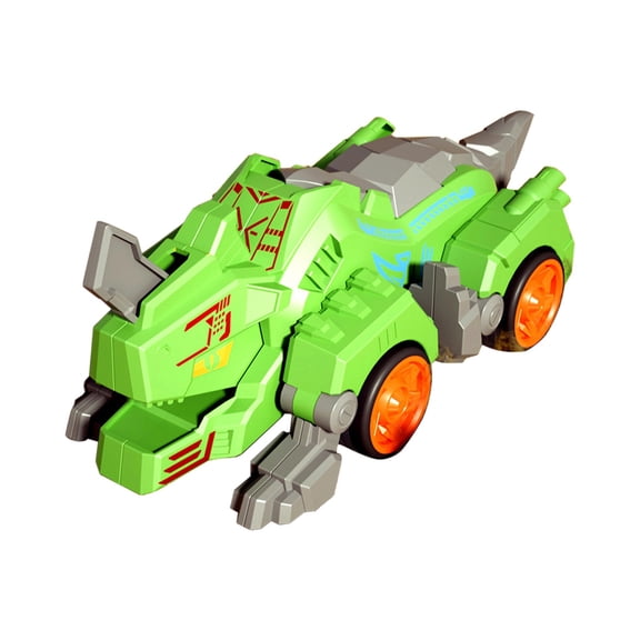 Inertia Stunt Car, Push Sliding Transforming Toy Vehicle, Green, No Battery Needed, Interactive Play for Entertainment, Indoor Outdoor Fun