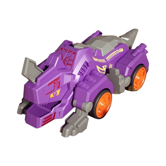 Inertia Toy Car Transforming Stunt Vehicle Purple Rotating Limbs Interactive Play Portable Gift