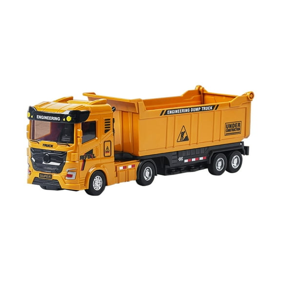 Inertial Alloy Engineering Construction Toy Truck for Boys – Mini Excavator, Cement Mixer, Crane or Bulldozer – Push-and-Go Vehicle with Movable Parts