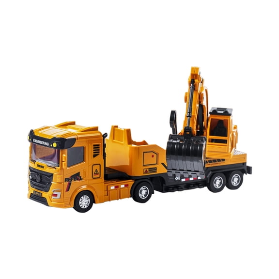 Inertial Alloy Engineering Vehicle Toy With Movable Parts For Boys Simulated Construction Play