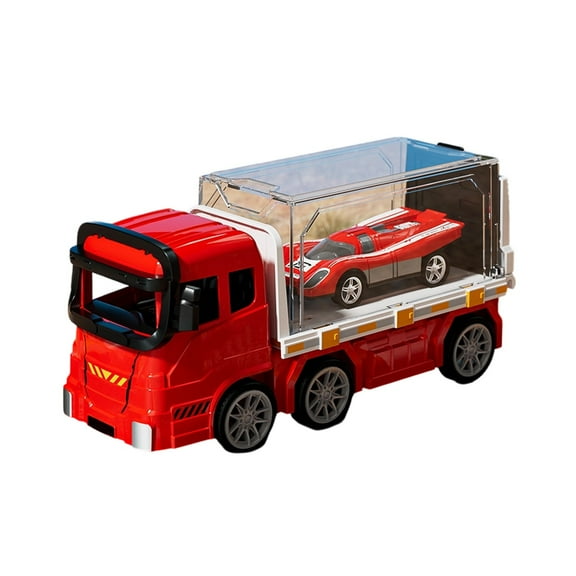 Inertial Container Truck Toy for Boys – Mini Alloy Flatbed Transport Vehicle with Detachable Container – No Battery Cargo Car Model for Kids Gift