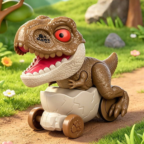 Inertial Dinosaur Car Toy, Pull Back Sliding Stunt Vehicle, Simulation Transform Ki*ds Toy Car, Battery Free Interactive Entertainment Gift for Children Floor Table Outdoor Indoor Play