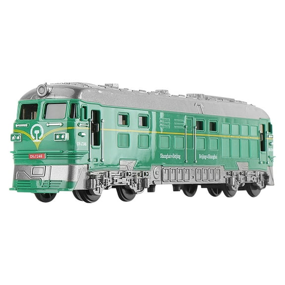 Inertial Double Headed Train Toy With Realistic Sound Effects, Opening Doors And Headlights For Imaginative Play