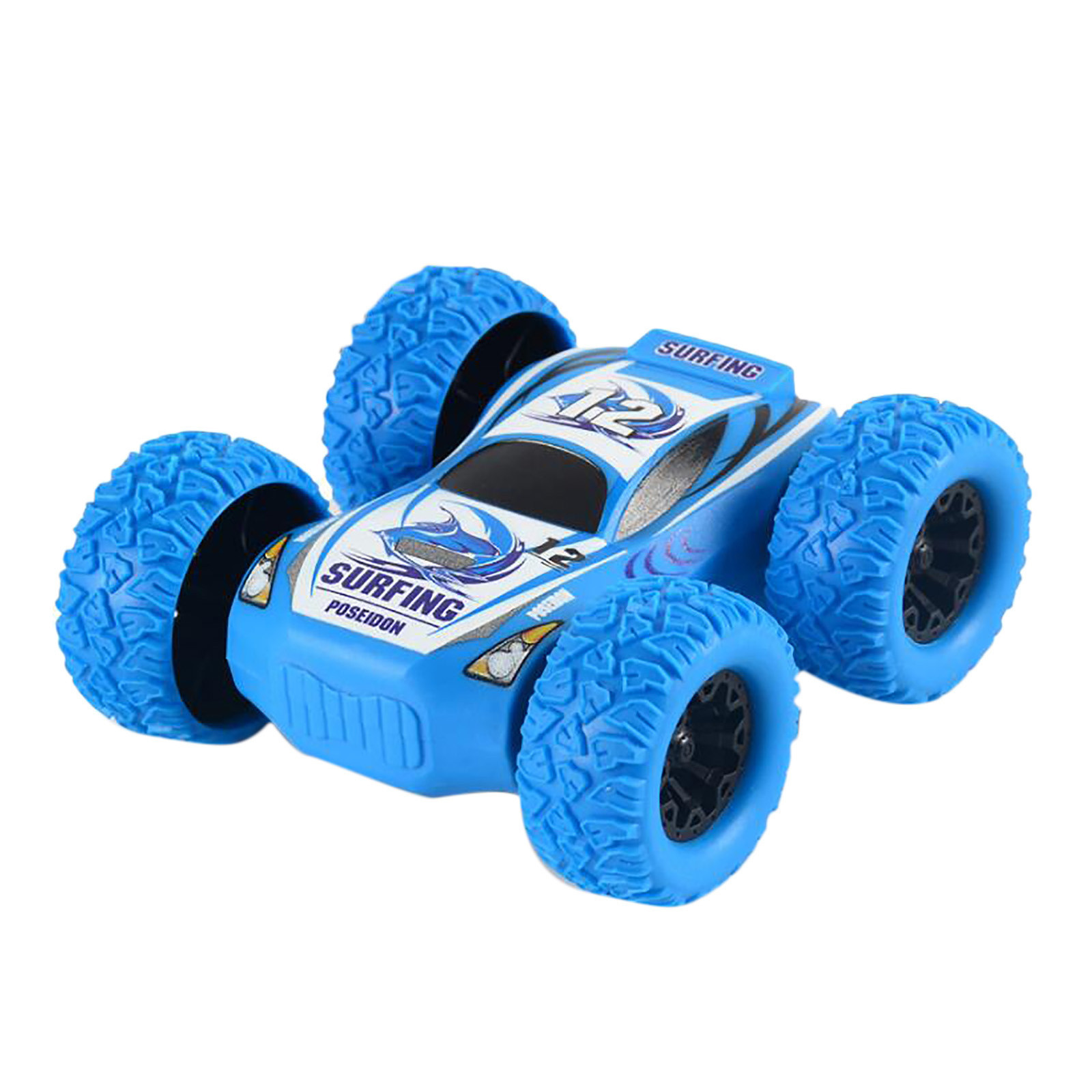 Inertial DoubleSided FourWheel Drive Dump Truck Toy Stunt Flip Off