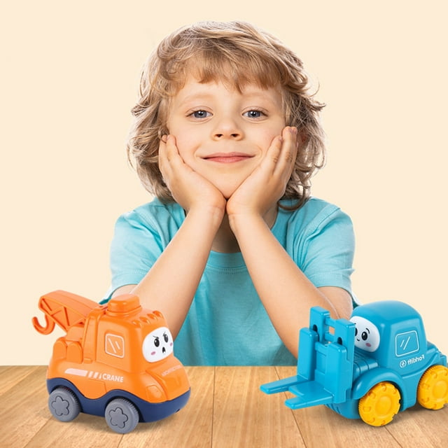 Inertial Engineering Vehicles Pull Back City Car Toy Set with Various