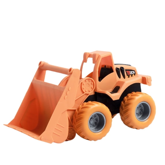 Inertial Plastic Engineering Vehicle Toy for Boys Age 3-6 – Mini Excavator, Cement Truck, Crane or Bulldozer – Push and Go Construction Car with Gift Packaging