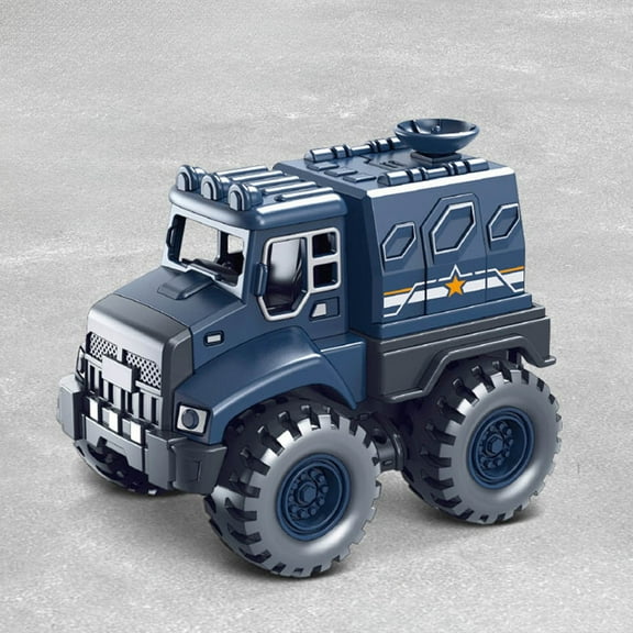 Inertial Toy Cars for Boys, 1:64 Scale Simulation Garbage Truck with Sanitation Vehicle, Construction Engineering Play Set for Kids Ages 3-5 4-6 5-7, 4.64"