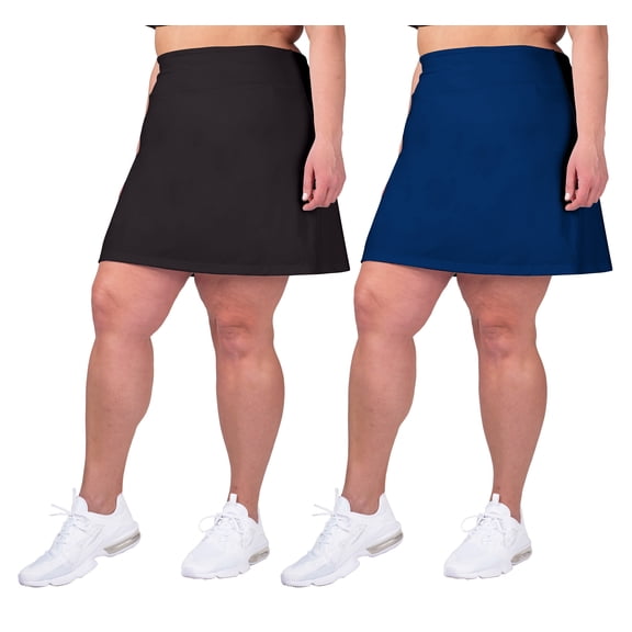 Inerzia Womens 2 Pack High Waisted Tennis Skorts (Sizes S-3X)