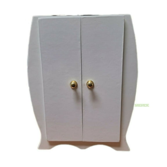 Ines de La Fressange White Armoire Jewelry Box with Lavender Interior