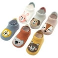 thumbnail image 1 of Inevnen 1/6 Pairs Baby Non Slip Grip Cotton Animal Ankle Socks with Non Skid Soles for Newborn Toddler Boy Girl, 1 of 6