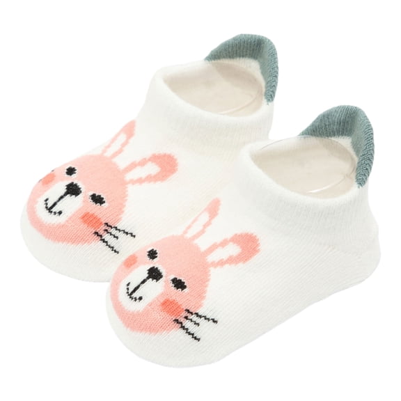 Inevnen 1/6 Pairs Baby Non Slip Grip Cotton Animal Ankle Socks with Non Skid Soles for Newborn Toddler Boy Girl