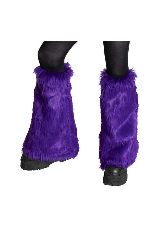 1 Pair Faux Fur Cuffs Furry Long Leg Warmer Wrist Cuff Warmer Boot Cuff