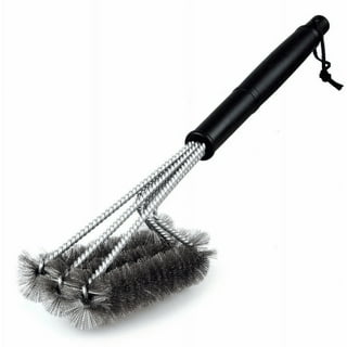 BBQ Grill Cleaning Brush Stainless Steel Barbecue Cleaner Scraper 16.5in  Handle Stiff Wire Bristles For Grill Cooking Grates