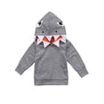 thumbnail image 1 of Inevnen Baby Boys Shark Pullover Hoodie with 3D Fin Kids Toddler Sweatshirt Tops, 1 of 8