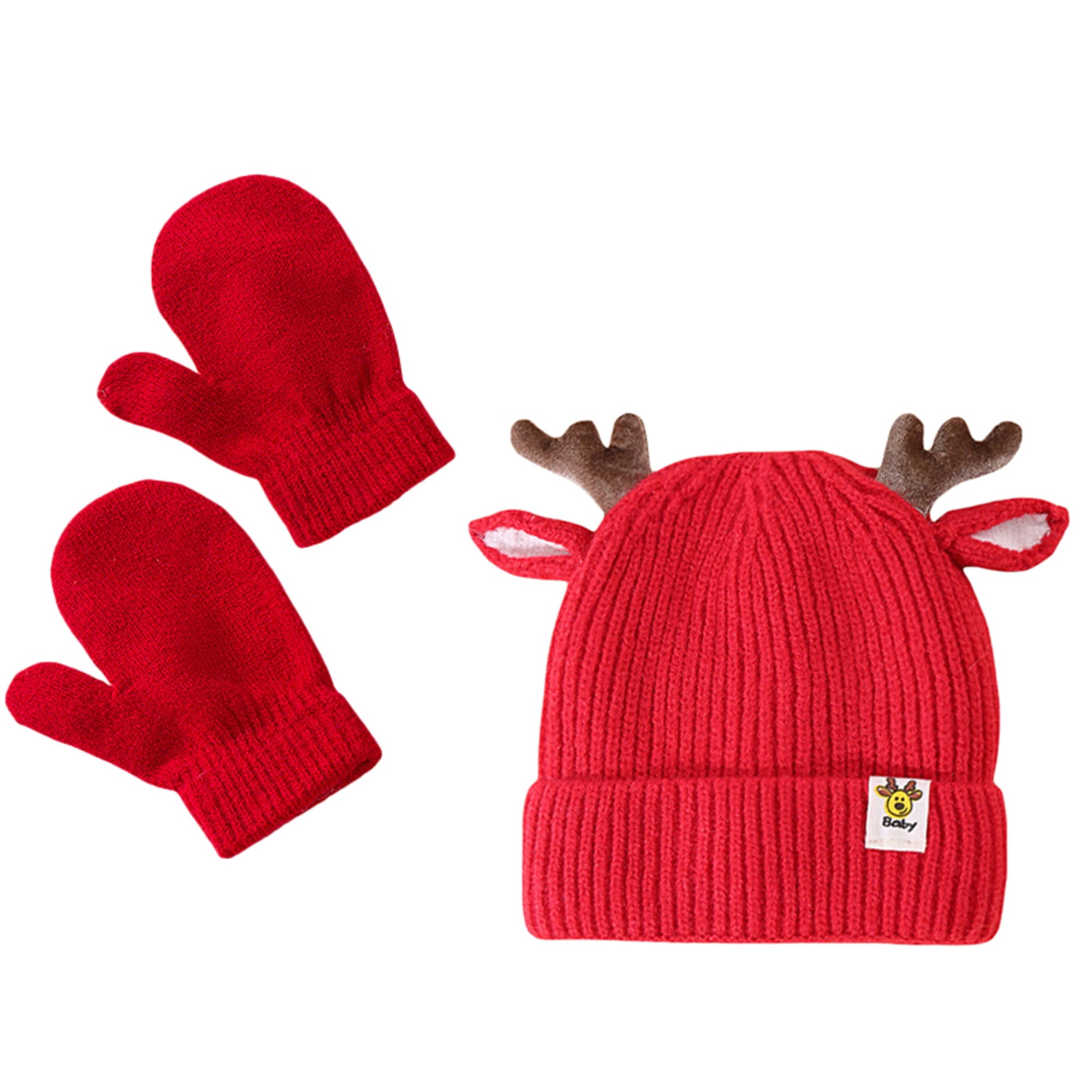 Bonnet De Noël à Oreilles De Renne - Tissu Polaire, Taille Unique, Design Festif