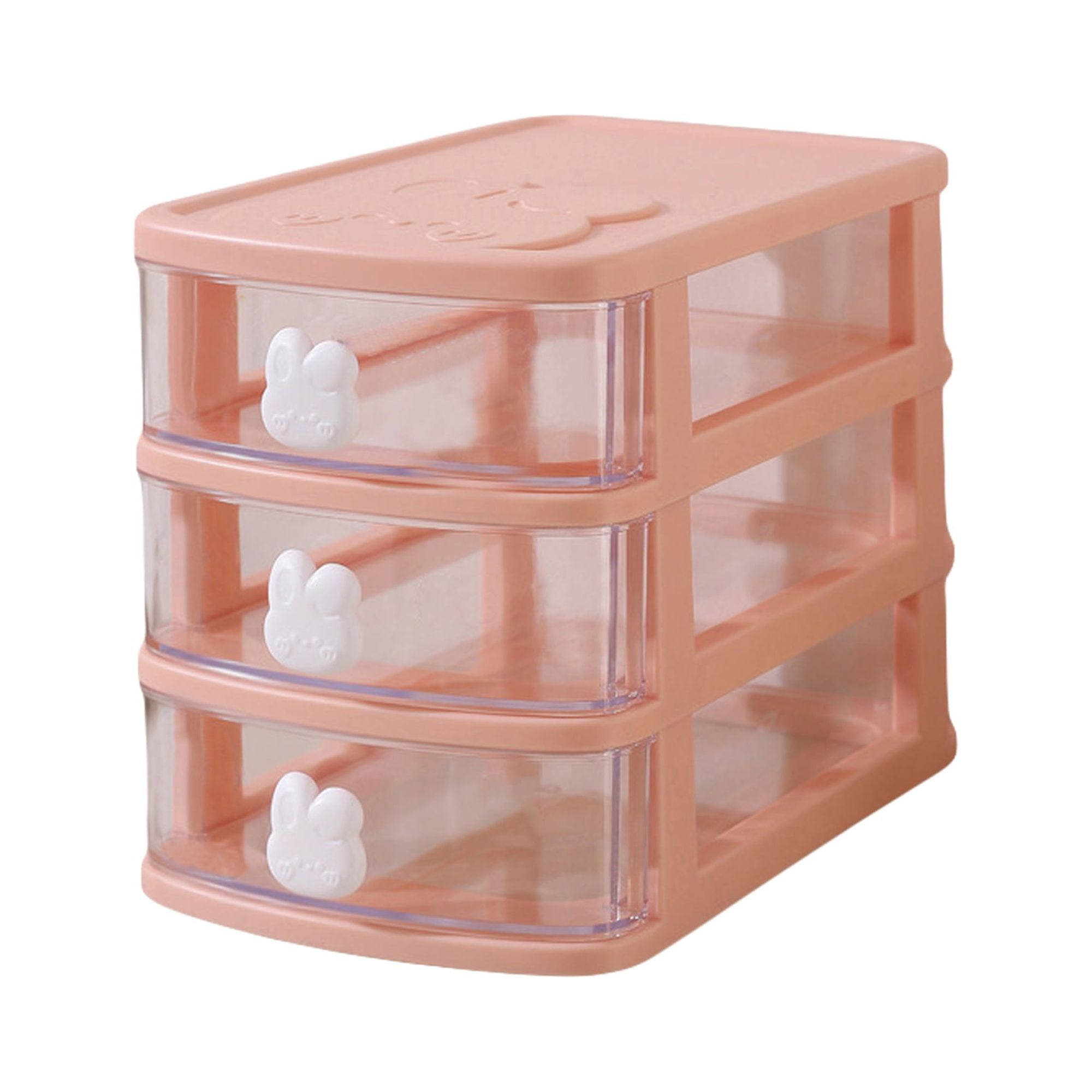 Inevnen Desktop Storage Drawers Desk Organizer with Drawers, Clear