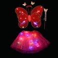thumbnail image 2 of Girls Fairy Costume Set With LED Butterfly Wings - Tutu, Wand & Headband For Ages 3-8 2 of 12