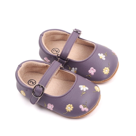 Inevnen Infant Baby Girl Shoes Baby Mary Jane Flats Princess Wedding Dress Shoes Crib Shoe for Newborns, Infants, and Toddlers