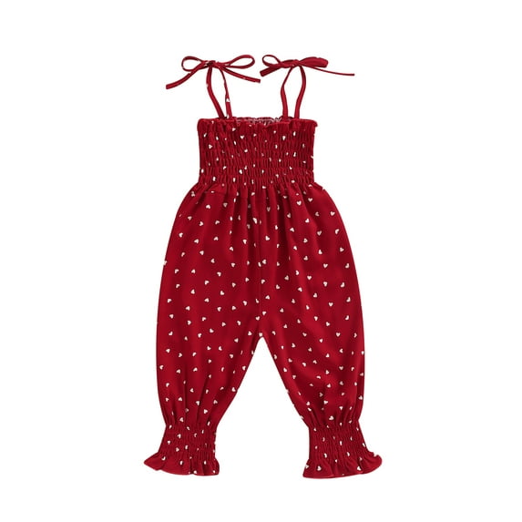 Inevnen Kid Toddler Baby Girl Summer Sleeveless Romper One Piece Leopard Jumpsuit Bell-Bottomed Flare Pants