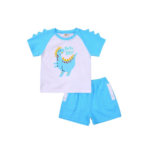 Inevnen Kids Toddler Baby Boys Clothes Dinosaur Print Short Sleeve T