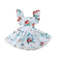 thumbnail image 1 of Inevnen Little Girls Princess Dresses Mermaid Ruffles Sleeve Sundress Summer One-Piece Outfit, 1 of 8