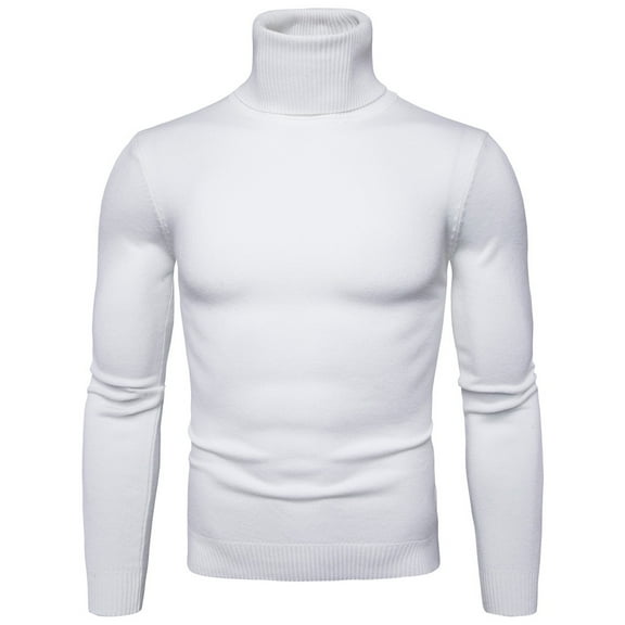 Inevnen Men's Casual Slim Fit Basic Tops Knitted Thermal Turtleneck Pullover Sweater Lightweight