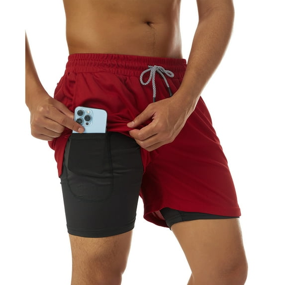Inevnen Men's Lightweight Gym Shorts,Bodybuilding Quick Dry Running Athletic Workout Shorts with Pockets
