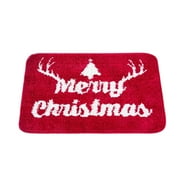 Inevnen Merry Christmas Doormats Fashion Reindeer Gingerbread House Print Entryway Rugs Non-Slip Decorative Floor Mats
