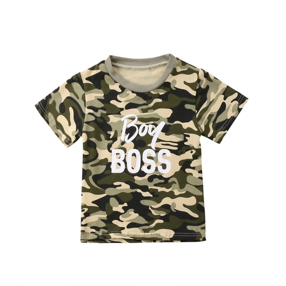 Inevnen Newborn Baby Boy/Girl Boss Short Sleeve Camo Romper Jumpsuit Outfits
