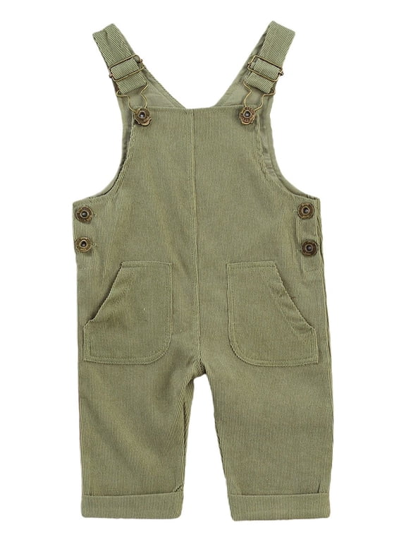Newborn Baby Boy Overalls Romper Jumpsuit Corduroy Suspender Pants Bib Pants Fall Clothes