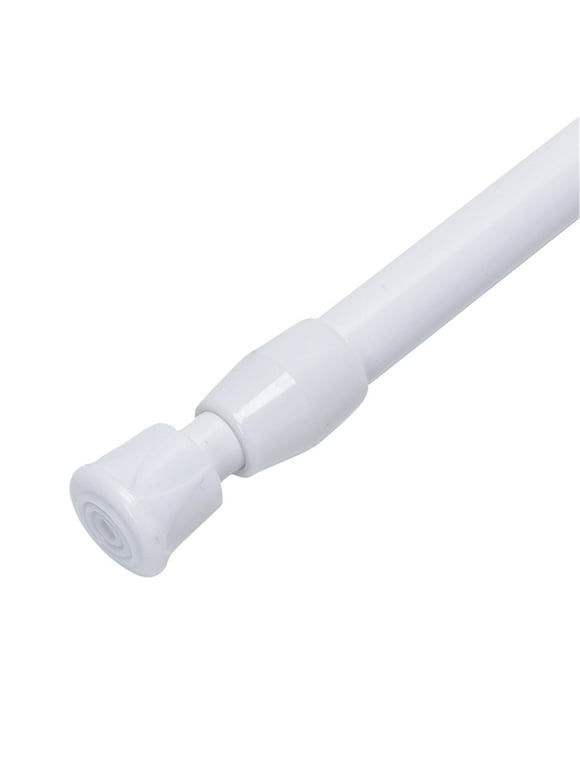 Inevnen No Drill Tension Rods Spring Tension Rods 11.8 to 19.7 Inch Cupboard Bars White Tensions Rod Spring Loaded Curtain Rods