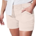 thumbnail image 1 of Inevnen Stretch Twill Shorts for Women Summer Casual 6 Twill Shorts Hiking Shorts with Pockets Chino Bermuda Shorts, 1 of 6