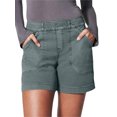thumbnail image 1 of Inevnen Stretch Twill Shorts for Women Summer Casual 6 Twill Shorts Hiking Shorts with Pockets Chino Bermuda Shorts, 1 of 7